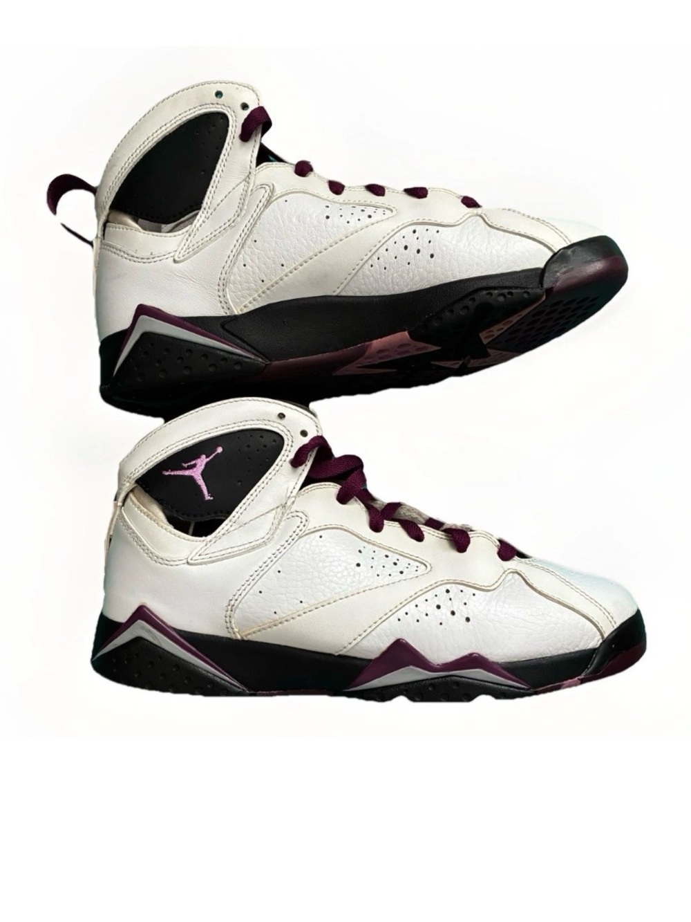 Nike Air Jordan VII 7 Retro White Fuchsia Glow Purple, Size 7Y